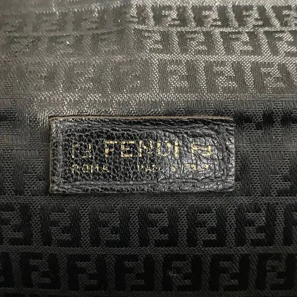 Authentic Rare FENDI Black Leather Woven Clutch Bag - Picture 9 of 17